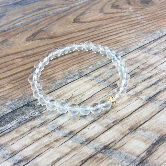 Clear Quartz bracelet, crown chakra, dainty bracelet, crystal healing - Picture 2 of 9